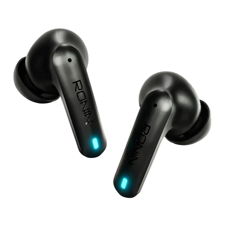 Ronin Dynasty R-520 earbuds offer ENC call clarity, ultra-fast 50ms gaming response, HD sound, and a secure fit.