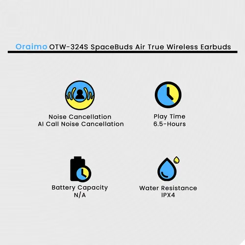 Oraimo SpaceBuds Air – OTW-324S True Wireless Earbuds - Image 2
