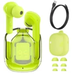 Air31 Crystal Wireless Earbuds with Silicone Case & Earbuds String - Image 6
