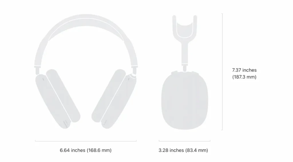 airpods max size