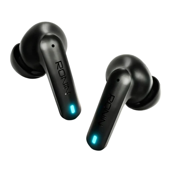 Pair of Ronin Dynasty R-520 earbuds out from the case