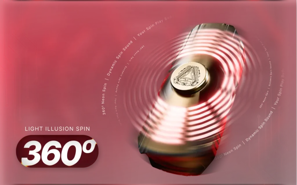 Ronin Iron Edge 360° Rotating fidget spinner design earbuds.