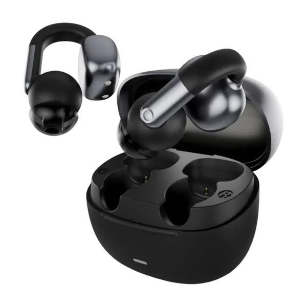 Faster Mercury Open-Ear Ear Clip Faster Mercury open case with both earbuds