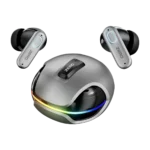 Zero Fusion Earbuds and charging case front view in white color