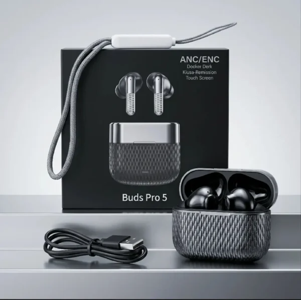 Buds 5 Pro Master Copy earbuds with box