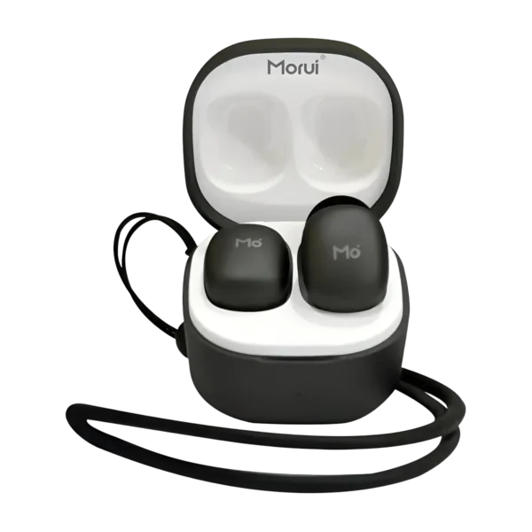 Morui MB-H2 Rio earbud charging case with buds inside