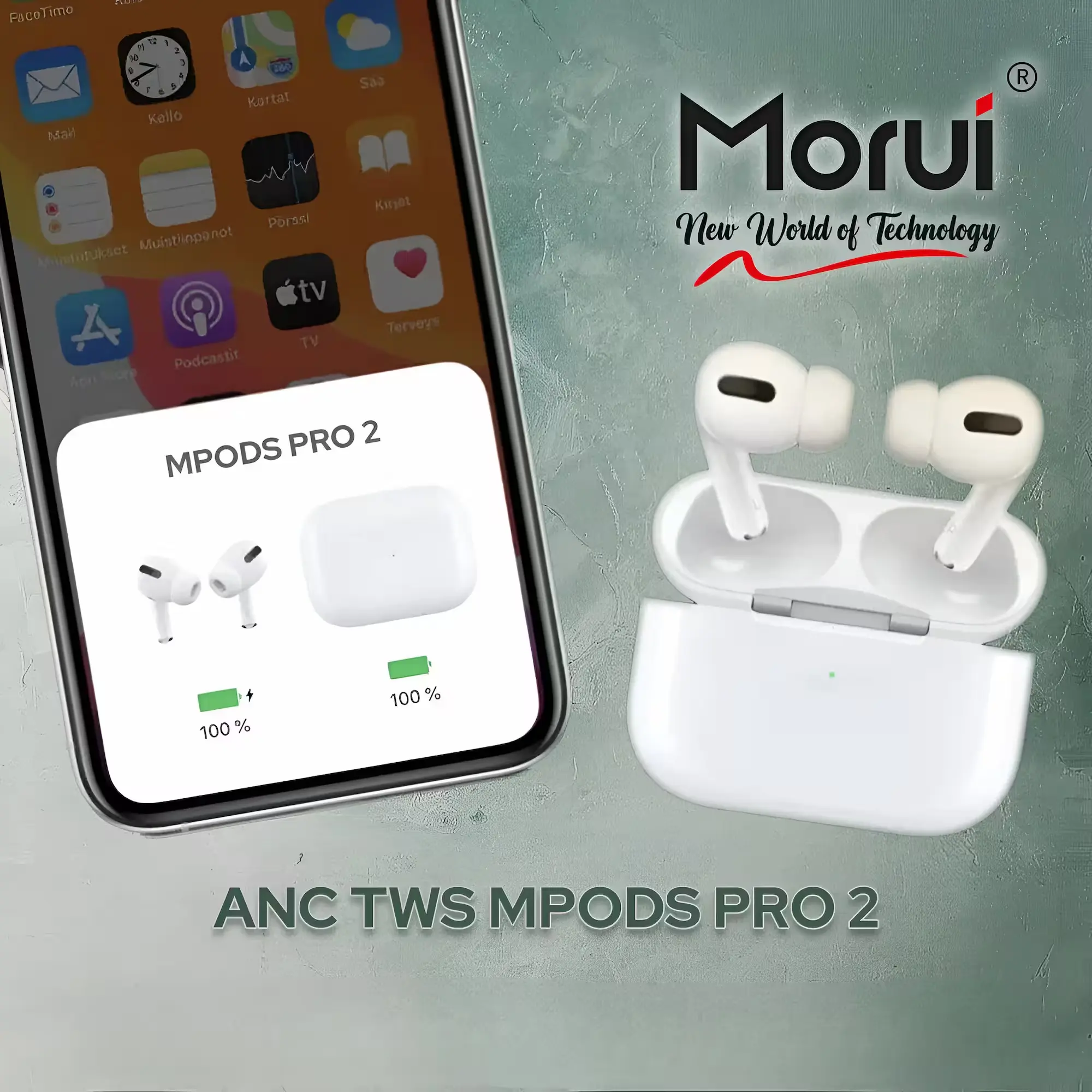 Morui MPODS PRO 2 AirPods with Popup 1