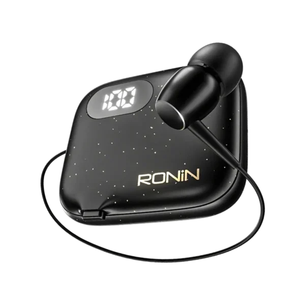 Ronin Connect R-7180 closed retractable earphone front view