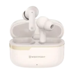 WestPoint WP-140 closed charging case front view with earbuds